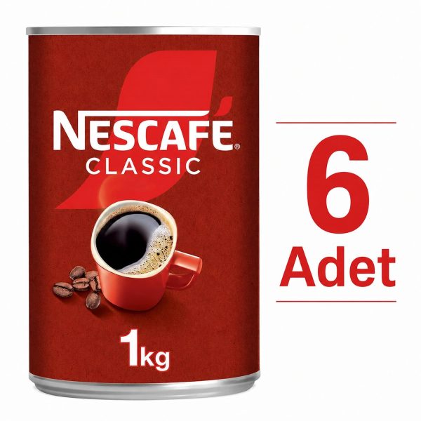 Nescafe Classic Kahve Teneke Kutu 1 kg x 6 Paket