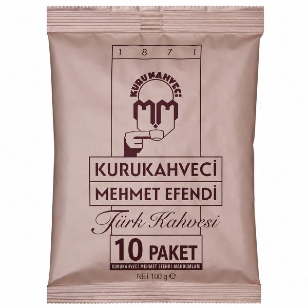 Kurukahveci Mehmet Efendi Türk Kahvesi 100 g x 10 Paket