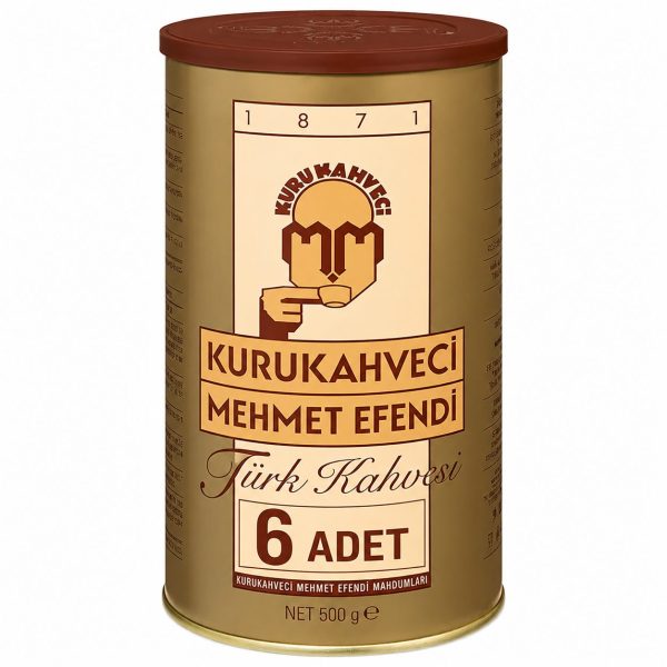 Kurukahveci Mehmet Efendi Türk Kahvesi Teneke Kutu 500 g x 6'lı
