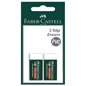 Faber-Castell 7085/24 Orta Boy Beyaz Silgi 2'li Paket
